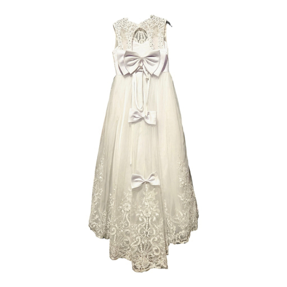 Flower Girl Dress Size 9 White - Picture 4 of 11